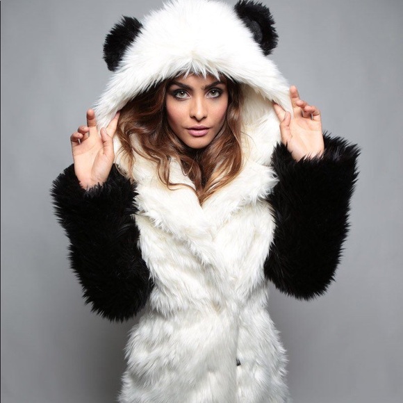 SpiritHoods Jackets & Blazers - 🎃 Spirithood 🐼 Panda Faux Fur Coat 🐾🐾